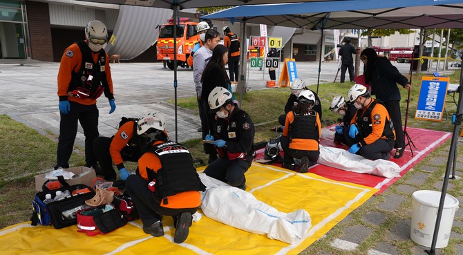지난 21일 '2025년 재난대응 안전한국훈련'을 실시하고 있다. ⓒ 서천군