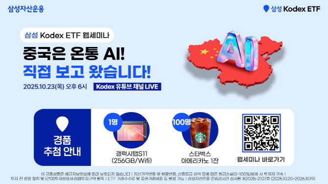 삼성자산운용은 '삼성 Kodex 차이나 ETF 투자 가이드북'을 발간하고, 이날 오후 6시에 Kodex ETF 유튜브 채널을 통해 중국 투자전략 웹세미나를 진행한다고 밝혔다. ⓒ 삼성자산운용