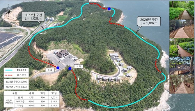 보령시 원산도자연휴양림 무장애나눔길 조감도(26~27년). ⓒ 충남도