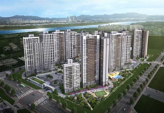 풍무역세권 수자인 그라센트 1차 조감도. © BS한양