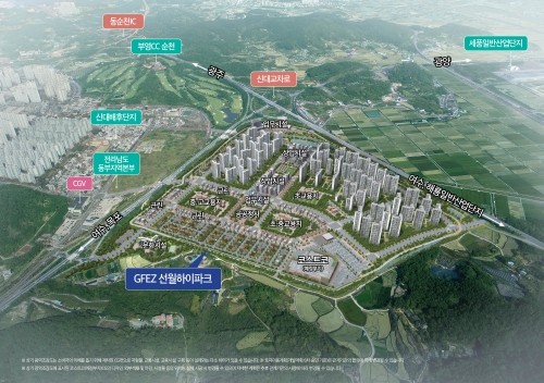 전남 순천시 해룡면 선월리 일원에 위치한 선월하이파크벨리 조감도. ⓒ 선월하이파크벨리