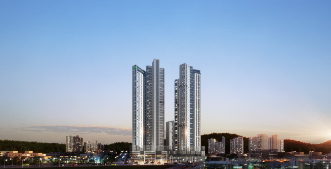 울산 호수공원 에일린의 뜰 1, 2단지 통합 투시도. Ⓒ 아이에스동서