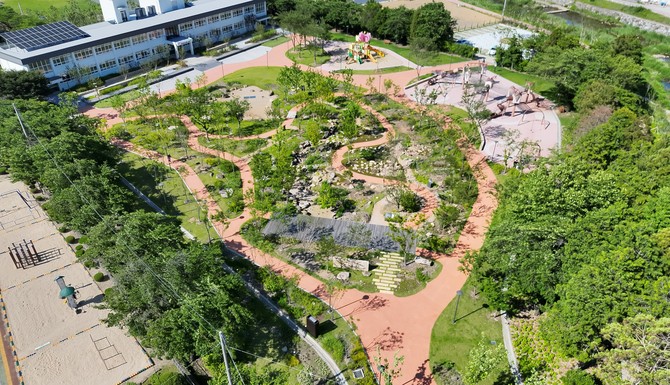 하동 북천중학교 하동나림 생태공원 재탄생. ⓒ 프라임경제