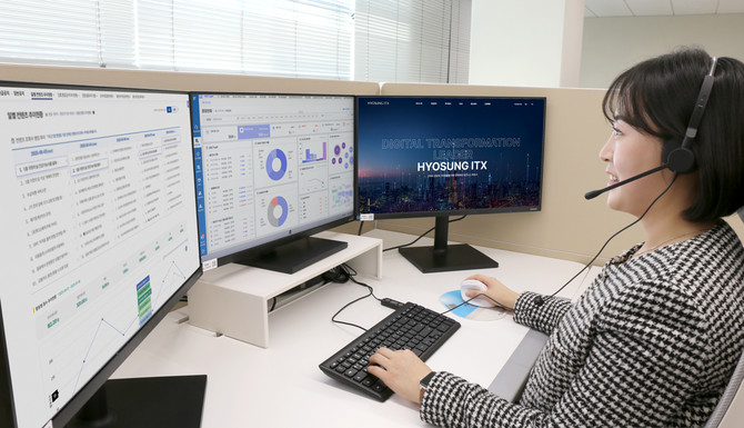 AICBM(AI·IoT·Cloud·Big Data·Mobile) 기술을 결합해 상담 효율성과 생산성을 극대화하고 있다. ⓒ 효성ITX