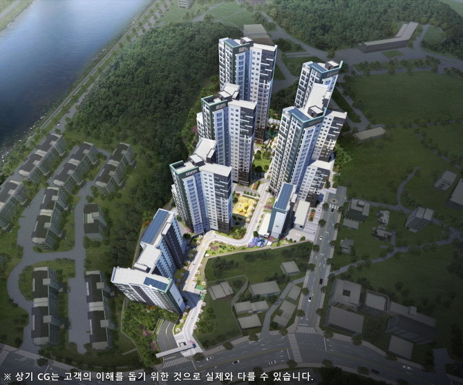 효성해링턴 플레이스 영주 더리버 조감도. Ⓒ 진흥기업