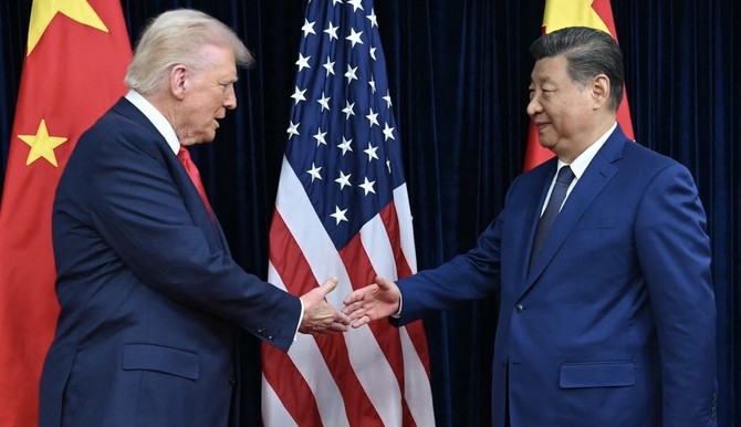 30일 부산서 만난 도널드 트럼프 미 대통령과 시진핑 중국 국가주석 ⓒ 연합뉴스