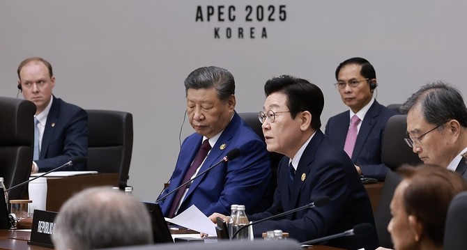 이재명 대통령이 1일 HICO에서 열린 제2세션에서 발언하고 있다. ⓒ 연합뉴스