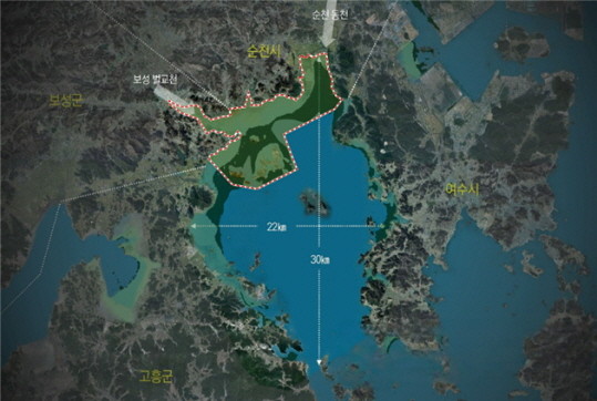 여자만 국가 해양생태공원 조성사업 위치도. ⓒ 전남도