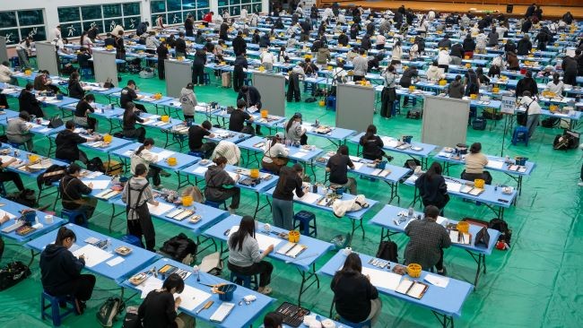 경주 APEC 정상회의 일정 속에서도 차분하게 치러지는 동국대학교 WISE캠퍼스 입시 실기고사 모습. ⓒ 동국대 WISE캠퍼스