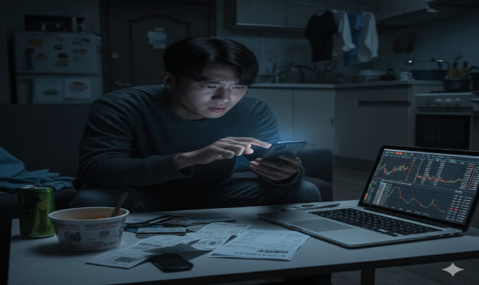 2030세대가 빚내서라도 투자에 뛰어드는 이유는 '월급만으론 미래가 없다'는 현실 체감 때문이다. ⓒ 제미나이 생성 이미지