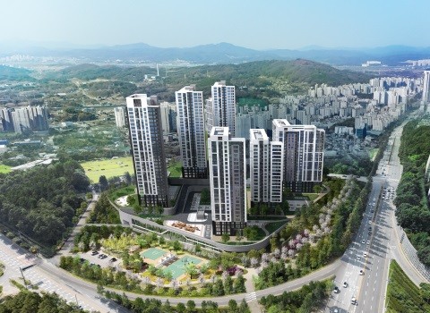 청주 홍골 민간임대아파트 예상 조감도. Ⓒ BS한양