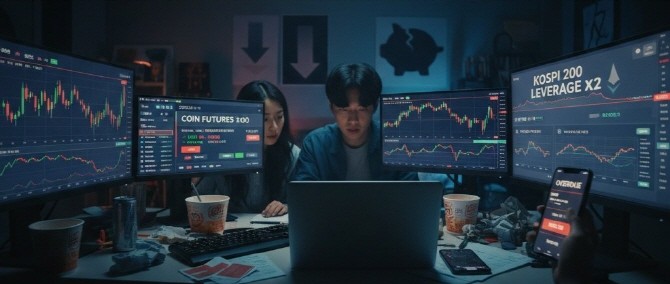 MZ세대들이 ETF, 가상자산 파생상품, 신용·대출을 활용한 '레버리지 투자'에 빠지면서 '빚투 중독'이 사회적 문제로 대두되고 있다. = 제미나이 생성 이미지