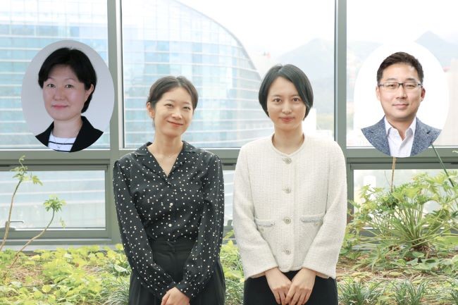 사진 왼쪽부터 KBSI 김진영 박사, DGIST 정혜지 박사후연수연구원, 엄지원·고재원 교수. ⓒ DGIST