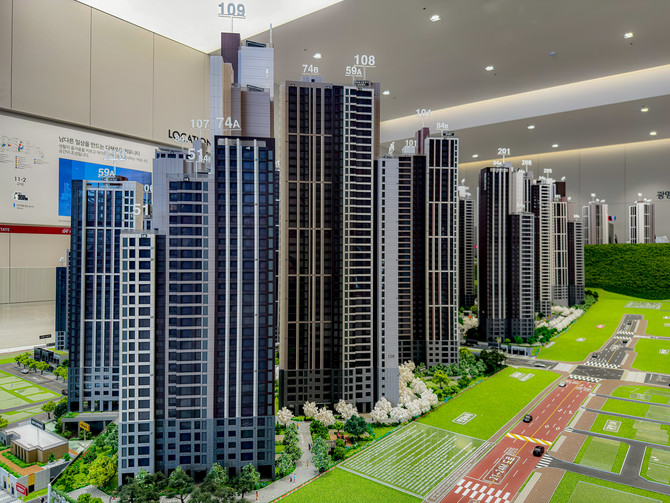 '힐스테이트 광명11'이 지난 7일 견본주택을 열고 본격 분양에 나섰다. = 김주환 기자