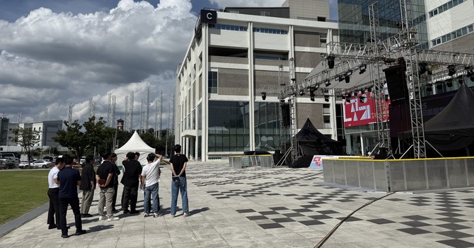 '안전사고 제로(ZERO)' 행사장 점검 모습. ⓒ 청주시