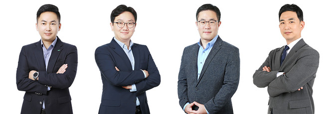 (좌측부터) BGF리테일 영업·개발부문장 임민재 상무, 인사총무실장 장영식 상무, 4권역장 윤현수 상무, BGF 글로벌담당 우진용 상무. © BGF리테일