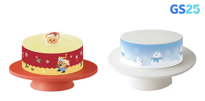 '버터베어슈크림케이크(왼쪽)'와 '매일리얼우유케이크' 연출 이미지. ⓒ GS리테일