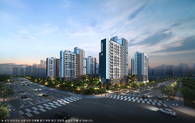 운정신도시 푸르지오 더 스마트 야경투시도. Ⓒ 대우건설