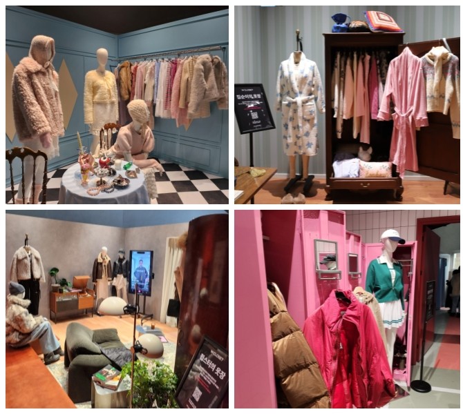 (사진 왼쪽부터 시계방향) W컨셉 '마이클로젯' 공주의 옷장, 집순이의 옷장, 운동러의 옷장, 힙스터의 옷장. = 추민선 기자