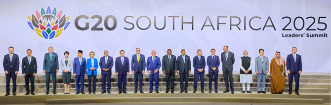 이 대통령은 G20 정상회의 제2세션에서 '비는 한 지붕에만 내리지 않는다'는 아프리카 속담을 강조하며 연대를 강조했다. ⓒ 연합뉴스