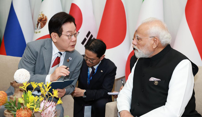 이 대통령은 22일(현지시간) 모디 인도 총리와 회동을 가졌다. ⓒ 연합뉴스