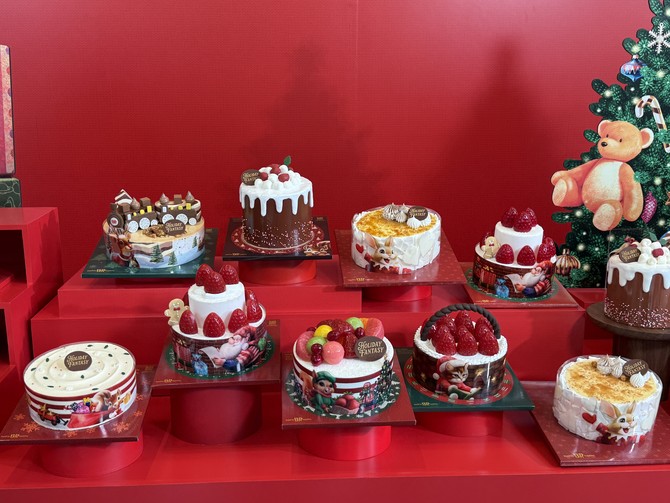 24일 공개된 배스킨라빈스 크리스마스 시즌 케이크. = 이인영 기자