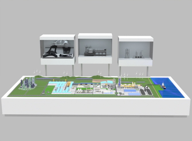 현대제철 미국 전기로 제철소 모형 사진. ⓒ 현대제철