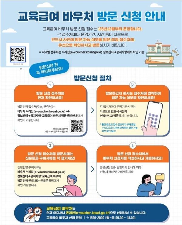 교육급여 바우처 방문 신청 안내 포스터. ⓒ 경북교육청