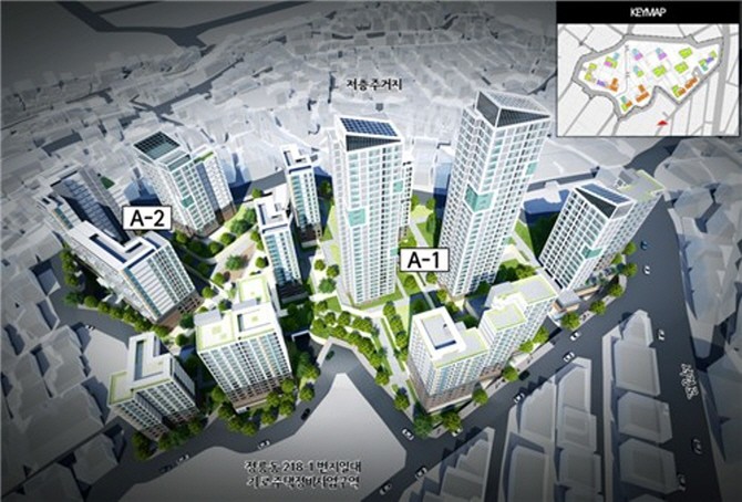 성북구 정릉동 226-1번지 일대 모아타운 조감도. © 서울시
