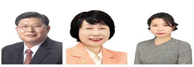 왼쪽부터 김충호 의원, 최은순 의원, 추보라 의원. ⓒ 의회사무국