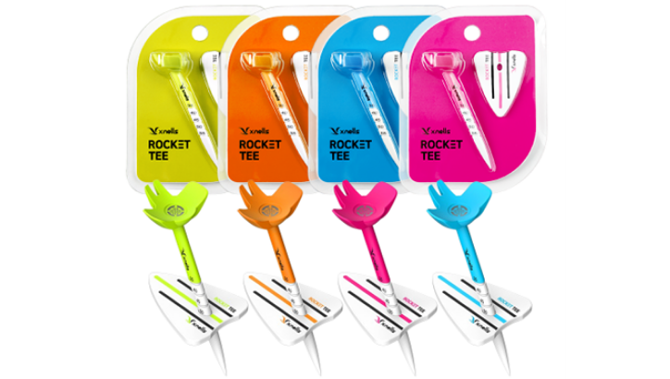 엑스넬스코리아의 '기울어진 골프티'는 타깃 방향으로 약 25도 기울여 지면에 장착하도록 설계된 것이 특징이다. ⓒ 엑스넥스코리아