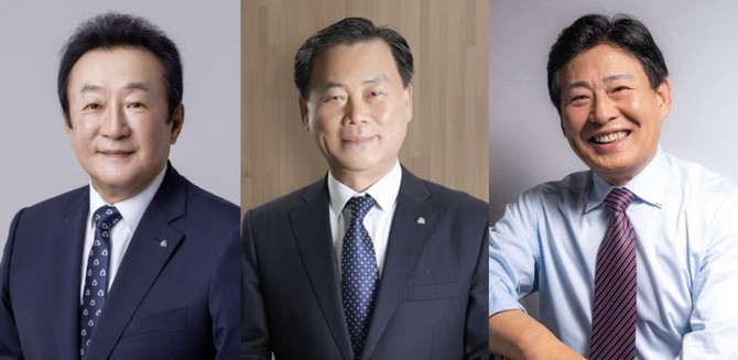 차기 새마을금고 회장 선거가 2주일 앞으로 다가오면서 김인 현 회장을 포함한 3명이 공식 출사표를 던졌다. © 각 후보 제공