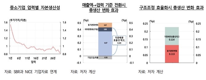 중소기업 지원 기준을 매출액에서 생산성 높은 저업력 기업으로 전환해야 한다는 제언이 나왔다. © 한국은행