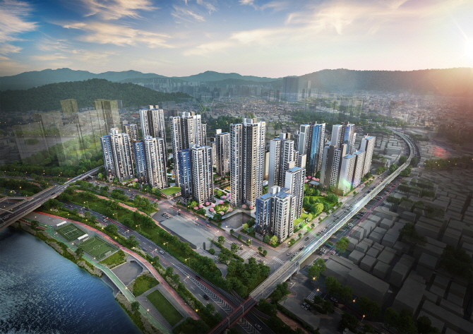 중화동 329-38 일대 모아타운통합 조감도. © DL건설