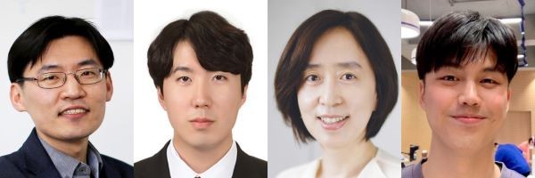 좌측부터 DGIST 강준구 교수, 이벽송 석박사통합과정생, 성균관대학교 정소희 교수, 최만민 석박사통합과정생. ⓒ DGIST