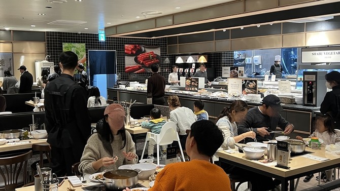 로운 샤브샤브 해운대점 내부 모습. ⓒ 이랜드이츠