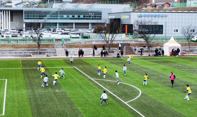함양군 37일간 전국 중학교 24개 축구팀 동계 훈련. ⓒ 프라임경제