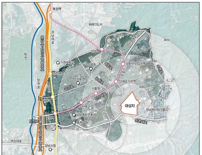 상대원3 위치도. ⓒ 한국토지주택공사