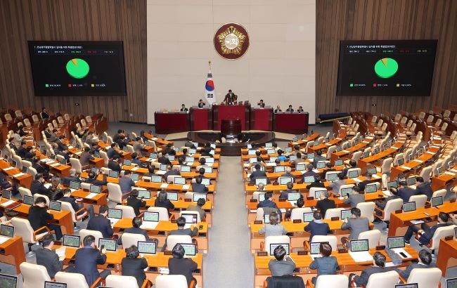 지난 1일 국회에서 전남광주통합특별시 설치를 위한 특별법안)이 여당 주도로 통과되고 있다. ⓒ 연합뉴스