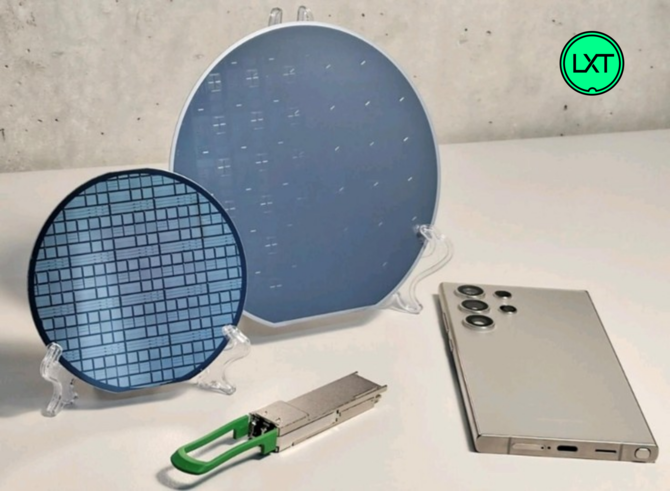 쏘닉스와 룩스텔리젼스가 공동개발한 '양자컴퓨팅용 TFLT 데모 웨이퍼' 사진. ⓒ 룩스텔리젼스