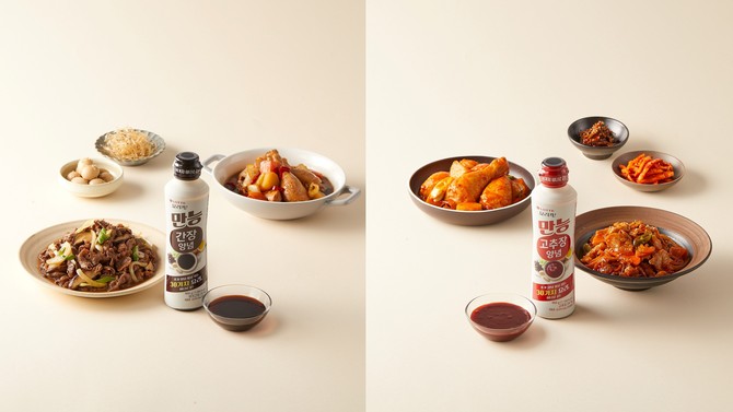 롯데웰푸드 '요리킥 만능양념 2종'을 활용한 음식 연출컷. ⓒ 롯데웰푸드