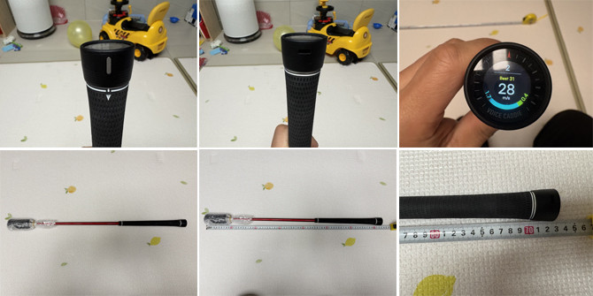 'SS10'은 스틱 자체에 센서가 탑재돼 있어 골퍼의 스윙 스피드를 직관적으로 확인할 수 있다. = 김경태 기자