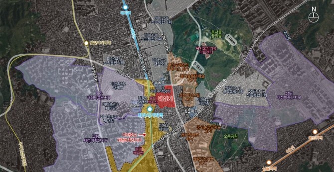 강북 미아동 일대 '주택정비형 재개발사업 신속통합기획' 위치도. Ⓒ 서울시