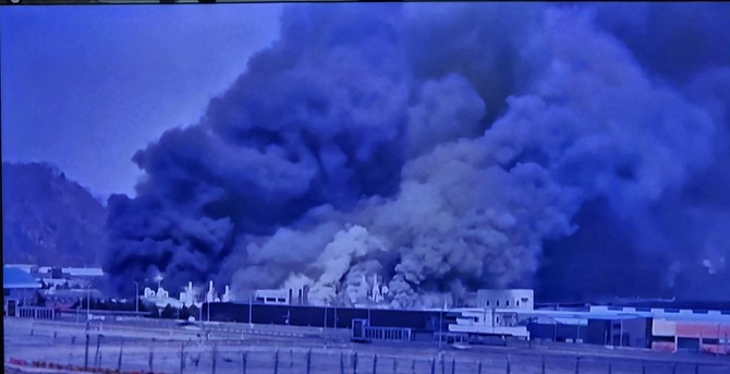 20일 오후 1시17분께 대전 대덕구 문평동에 위치한 안전공업㈜ 자동차부품 제조 공장에서 폭발 화재가 발생했다. ⓒ YTN 캡처