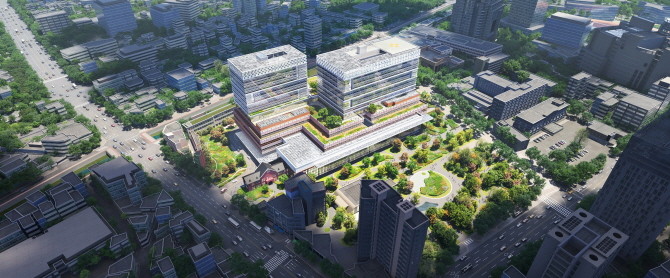 국립중앙의료원 신축이전 및 중앙감염병병원 건립 조감도. © 국립중앙의료원