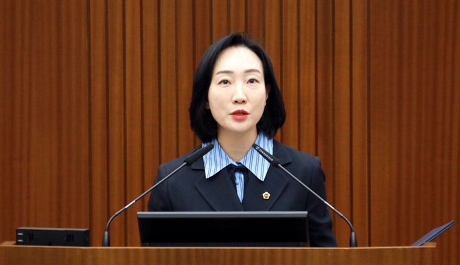 김효숙 의원 제104회 임시회 제3차 본회의 5분 자유발언 모습. ⓒ 의회사무국