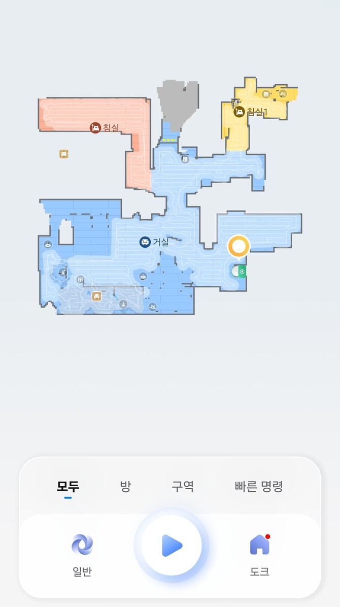 로보락 S10 맥스V 울트라가 인식한 집 안 지도. ⓒ 로보락 앱 캡처