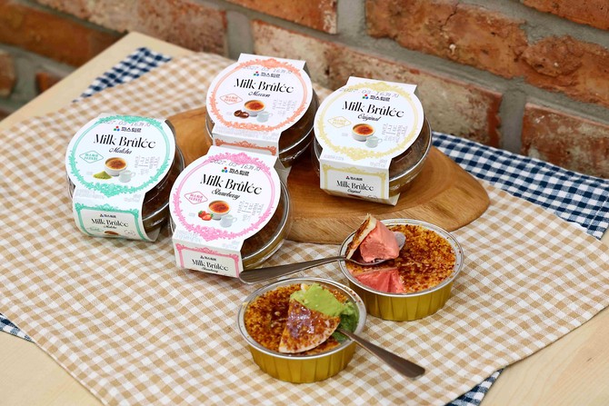 파스퇴르 밀크브륄레 4종 연출 이미지. ⓒ 롯데웰푸드
