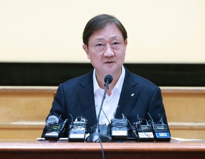 이찬진 금융감독원장이 26일 서울 여의도 금융감독원 본원에서 열린 출입기자 간담회에서 발언하고 있다. ⓒ 금융감독원