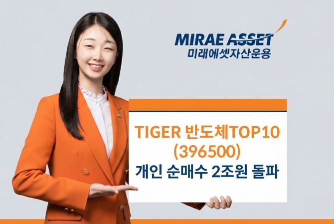 미래에셋자산운용은 'TIGER 반도체TOP10 ETF'의 개인투자자 누적 순매수 금액이 2조원을 돌파했다고 밝혔다. ⓒ 미래에셋자산운용